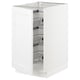 SEKTION Gabinete bajo 1 puerta c/canasta, blanco/Axstad blanco mate, 46x61x76 cm