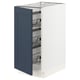 SEKTION Gabinete bajo 1 puerta c/canasta, blanco Axstad/mate azul, 38x61x76 cm