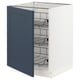 SEKTION Gabinete bajo 1 puerta c/canasta, blanco Axstad/mate azul, 61x61x76 cm