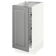 SEKTION Gabinete bajo 1 puerta c/canasta, blanco/Bodbyn gris, 38x61x76 cm
