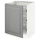 SEKTION Gabinete bajo 1 puerta c/canasta, blanco/Bodbyn gris, 61x61x76 cm
