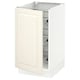 SEKTION Gabinete bajo 1 puerta c/canasta, blanco/Bodbyn hueso, 46x61x76 cm