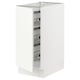 SEKTION Gabinete bajo 1 puerta c/canasta, blanco/Vallstena blanco, 38x61x76 cm