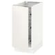 SEKTION Gabinete bajo 1 puerta c/canasta, blanco/Veddinge blanco, 38x61x76 cm