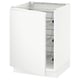 SEKTION Gabinete bajo 1 puerta c/canasta, blanco/Voxtorp blanco mate, 61x61x76 cm
