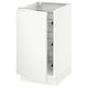SEKTION Gabinete bajo 1 puerta c/canasta, blanco/Voxtorp blanco mate, 46x61x76 cm