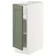 SEKTION Gabinete bajo 1 puerta c/estantes, blanco/Axstad verde grisáceo, 31x61x76 cm