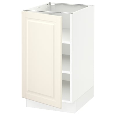 SEKTION Gabinete bajo 1 puerta c/estantes, blanco/Bodbyn hueso, 46x61x76 cm