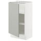 SEKTION Gabinete bajo 1 puerta c/estantes, blanco/Havstorp gris claro, 46x37x76 cm