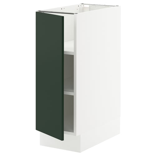SEKTION Gabinete bajo 1 puerta c/estantes, blanco/Havstorp Verde oscuro, 31x61x76 cm