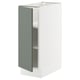 SEKTION Gabinete bajo 1 puerta c/estantes, blanco/Nickebo Verde grisáceo mate, 31x61x76 cm