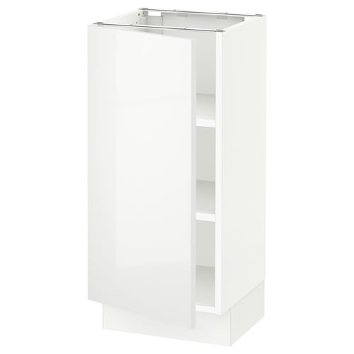 SEKTION Gabinete bajo 1 puerta c/estantes, blanco/Ringhult blanco, 38x37x76 cm
