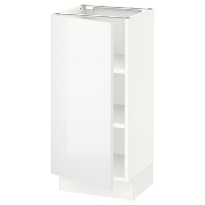 SEKTION Gabinete bajo 1 puerta c/estantes, blanco/Ringhult blanco, 38x37x76 cm