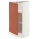 SEKTION Gabinete bajo 1 puerta c/estantes, blanco/Terrsjö motivo de ondas marrón rojizo, 38x37x76 cm
