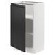 SEKTION Gabinete bajo 1 puerta c/estantes, blanco/Upplöv Carbón mate, 46x37x76 cm