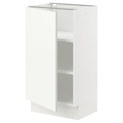 SEKTION Gabinete bajo 1 puerta c/estantes, blanco/Vallstena blanco, 46x37x76 cm