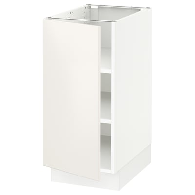 SEKTION Gabinete bajo 1 puerta c/estantes, blanco/Veddinge blanco, 38x61x76 cm