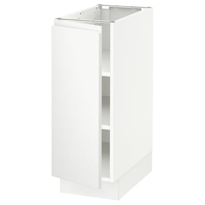 SEKTION Gabinete bajo 1 puerta c/estantes, blanco/Voxtorp blanco mate, 31x61x76 cm