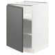 SEKTION Gabinete bajo 1 puerta c/estantes, blanco/Voxtorp gris oscuro, 53x61x76 cm