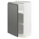 SEKTION Gabinete bajo 1 puerta c/estantes, blanco/Voxtorp gris oscuro, 46x37x76 cm