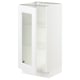 SEKTION Gabinete bajo 1 puerta vidrio, blanco/Axstad blanco mate, 38x37x76 cm