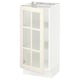 SEKTION Gabinete bajo 1 puerta vidrio, blanco/Bodbyn hueso, 38x37x76 cm