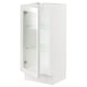 SEKTION Gabinete bajo 1 puerta vidrio, blanco/Hejsta Vidrio transparente blanco, 38x37x76 cm