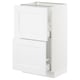 SEKTION Gabinete bajo 2 cajones, blanco Maximera/Axstad blanco mate, 46x37x76 cm