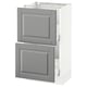 SEKTION Gabinete bajo 2 cajones, blanco Maximera/Bodbyn gris, 46x37x76 cm