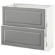 SEKTION Gabinete bajo 2 cajones, blanco Maximera/Bodbyn gris, 91x37x76 cm