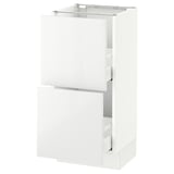SEKTION Gabinete bajo 2 cajones, blanco Maximera/Ringhult blanco, 38x37x76 cm