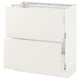 SEKTION Gabinete bajo 2 cajones, blanco Maximera/Veddinge blanco, 76x37x76 cm