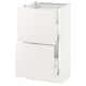 SEKTION Gabinete bajo 2 cajones, blanco Maximera/Veddinge blanco, 46x37x76 cm