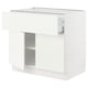 SEKTION Gabinete bajo 2 puertas 1 cajón, blanco/Vallstena blanco, 91x61x76 cm