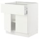 SEKTION Gabinete bajo 2 puertas 1 cajón, blanco/Vallstena blanco, 76x61x76 cm