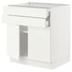 SEKTION Gabinete bajo 2 puertas 2 cajones, blanco/Vallstena blanco, 76x61x76 cm