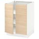 SEKTION Gabinete bajo 2 puertas c/estantes, blanco/Askersund efecto fresno claro, 61x61x76 cm