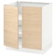SEKTION Gabinete bajo 2 puertas c/estantes, blanco/Askersund efecto fresno claro, 76x61x76 cm