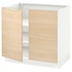 SEKTION Gabinete bajo 2 puertas c/estantes, blanco/Askersund efecto fresno claro, 91x61x76 cm