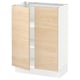 SEKTION Gabinete bajo 2 puertas c/estantes, blanco/Askersund efecto fresno claro, 61x37x76 cm