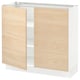 SEKTION Gabinete bajo 2 puertas c/estantes, blanco/Askersund efecto fresno claro, 91x37x76 cm