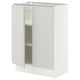 SEKTION Gabinete bajo 2 puertas c/estantes, blanco/Aspudden gris claro, 61x37x76 cm