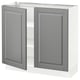 SEKTION Gabinete bajo 2 puertas c/estantes, blanco/Bodbyn gris, 91x37x76 cm