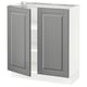 SEKTION Gabinete bajo 2 puertas c/estantes, blanco/Bodbyn gris, 76x37x76 cm