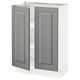 SEKTION Gabinete bajo 2 puertas c/estantes, blanco/Bodbyn gris, 61x37x76 cm