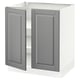 SEKTION Gabinete bajo 2 puertas c/estantes, blanco/Bodbyn gris, 76x61x76 cm