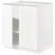 SEKTION Gabinete bajo 2 puertas c/estantes, blanco Enköping/blanco efecto madera, 76x61x76 cm