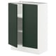 SEKTION Gabinete bajo 2 puertas c/estantes, blanco/Havstorp Verde oscuro, 61x37x76 cm