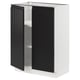 SEKTION Gabinete bajo 2 puertas c/estantes, blanco/Upplöv Carbón mate, 61x37x76 cm