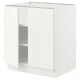 SEKTION Gabinete bajo 2 puertas c/estantes, blanco/Vallstena blanco, 76x61x76 cm